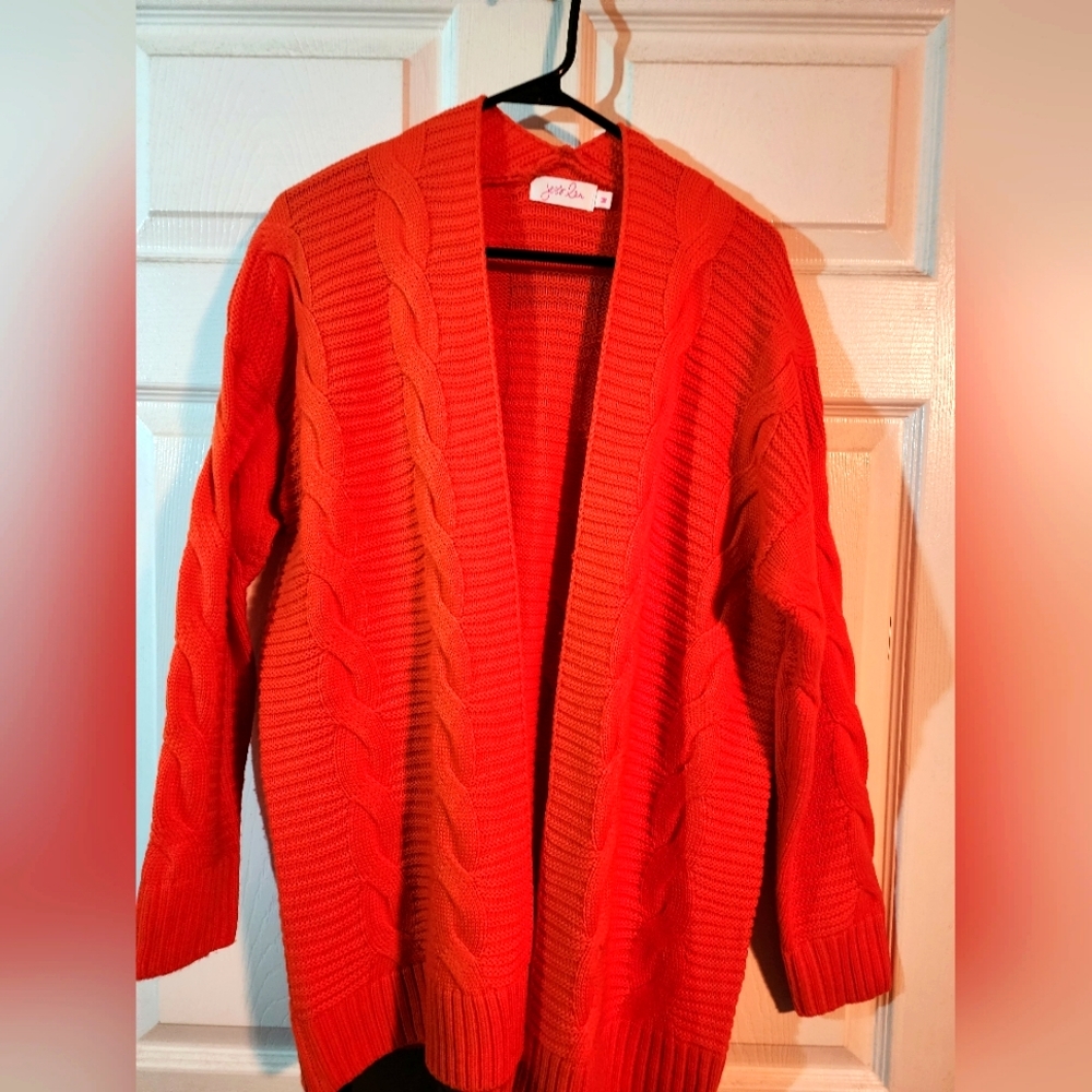 Orange cardigan